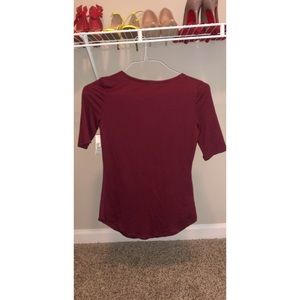 Burgundy top